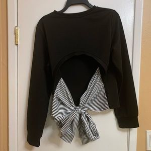 Long sleeve black blouse